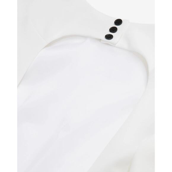 The Kooples White Peplum Dress with Ruffles NWT Size Medium | Retail $465 - Picture 3 of 10